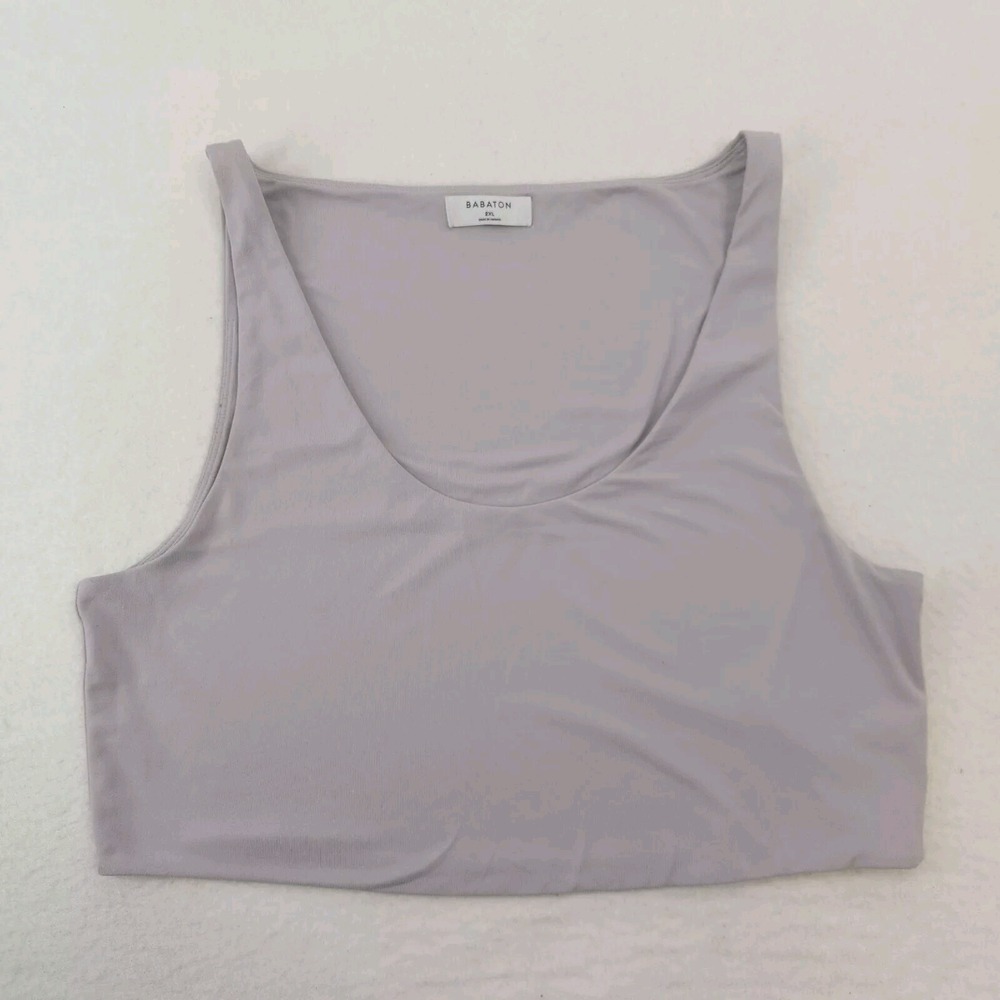 Babaton Aritzia Cropped Tank Top Pale Purple 2XL Stretchy Strappy Minimalist